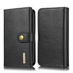 For iPhone 11 DG.MING Triple Fold Crazy Horse Texture Magnetic Horizontal Flip Leather Case with Holder & Card Slots & Wallet(Black)