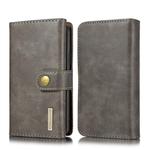 For iPhone 11 Pro DG.MING Triple Fold Crazy Horse Texture Magnetic Horizontal Flip Leather Case with Holder & Card Slots & Wallet(Grey)