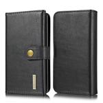 For Galaxy Note 10 DG.MING Triple Fold Crazy Horse Texture Magnetic Horizontal Flip Leather Case with Holder & Card Slots & Wallet(Black)