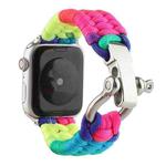 Umbrella Cord Rainbow Watch Band For Apple Watch Series 8&7 41mm / SE 2&6&SE&5&4 40mm / 3&2&1 38mm(D)