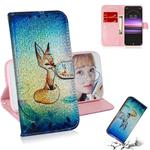 For Sony Xperia 1 / XZ4 Colored Drawing Pattern Colorful Magnetic Buckle Horizontal Flip PU Leather Case with Holder & Card Slots & Wallet & Lanyard(Fox)