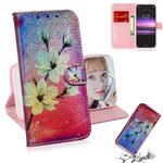 For Sony Xperia 1 / XZ4 Colored Drawing Pattern Colorful Magnetic Buckle Horizontal Flip PU Leather Case with Holder & Card Slots & Wallet & Lanyard(Magnolia)