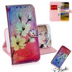 For Sony Xperia 10 Plus Colored Drawing Pattern Colorful Magnetic Buckle Horizontal Flip PU Leather Case with Holder & Card Slots & Wallet & Lanyard(Magnolia)