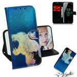For Sony Xperia XZ3 Colored Drawing Pattern Colorful Magnetic Buckle Horizontal Flip PU Leather Case with Holder & Card Slots & Wallet & Lanyard(Cat and Leopard)