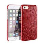 For iPhone SE 2022 / SE 2020 / 8 / 7 Head-layer Cowhide Leather Crocodile Texture Protective Case(Red)