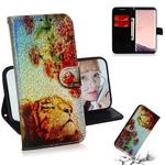Colored Drawing Pattern Colorful Magnetic Buckle Horizontal Flip PU Leather Case with Holder & Card Slots & Wallet & Lanyard For Galaxy S8+(Tiger Rose)