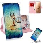 Colored Drawing Pattern Colorful Magnetic Buckle Horizontal Flip PU Leather Case with Holder & Card Slots & Wallet & Lanyard For Galaxy S9+(Fox)