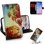Colored Drawing Pattern Colorful Magnetic Buckle Horizontal Flip PU Leather Case with Holder & Card Slots & Wallet & Lanyard For Galaxy S10+(Tiger Rose)
