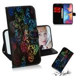 Colored Drawing Pattern Colorful Magnetic Buckle Horizontal Flip PU Leather Case with Holder & Card Slots & Wallet & Lanyard For  Galaxy A10e / A20e(Butterfies)