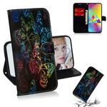 Colored Drawing Pattern Colorful Magnetic Buckle Horizontal Flip PU Leather Case with Holder & Card Slots & Wallet & Lanyard For Galaxy M20(Butterfies)