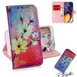 Colored Drawing Pattern Colorful Magnetic Buckle Horizontal Flip PU Leather Case with Holder & Card Slots & Wallet & Lanyard For Galaxy M40/A60(Magnolia)