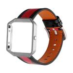 For Fitbit Blaze Men Customized Watch Band Watch Band(Black Red)
