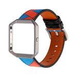 For Fitbit Blaze Men Customized Watch Band Watch Band(Orange Ribbon On Blue Background)