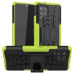 For Samsung Galaxy A42 5G Tire Texture Shockproof TPU+PC Protective Case with Holder(Green)