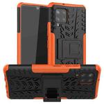 For Samsung Galaxy A42 5G Tire Texture Shockproof TPU+PC Protective Case with Holder(Orange)