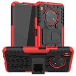For Huawei Enjoy 20 Plus 5G / Y9a Tire Texture Shockproof TPU+PC Protective Case with Holder(Red)