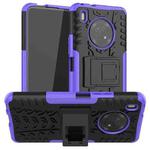 For Huawei Enjoy 20 Plus 5G / Y9a Tire Texture Shockproof TPU+PC Protective Case with Holder(Purple)