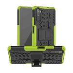 For Huawei Mate 40 lite / Maimang 9 Tire Texture Shockproof TPU+PC Protective Case with Holder(Green)