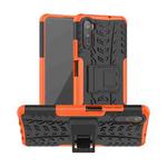 For Huawei Mate 40 lite / Maimang 9 Tire Texture Shockproof TPU+PC Protective Case with Holder(Orange)