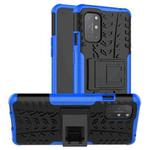 For OnePlus 8T Tire Texture Shockproof TPU+PC Protective Case with Holder(Blue)