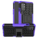 For OnePlus 8T Tire Texture Shockproof TPU+PC Protective Case with Holder(Purple)