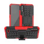 For LG K22 Tire Texture Shockproof TPU+PC Protective Case with Holder(Red)