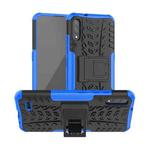 For LG K22 Tire Texture Shockproof TPU+PC Protective Case with Holder(Blue)