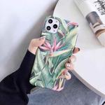 For iPhone 12 / 12 Pro Painted IMD Matte TPU Phone Protective Case(Banana Leaf)