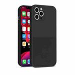 Liquid Silicone Skin Feel Shockproof Protective Case with Card Slot For iPhone 12(Black)