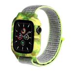 Nylon Wrist Strap Watch Band For Apple Watch Series 7 45mm / 6 & SE & 5 & 4 44mm / 3 & 2 & 1 42mm(Bright Yellow)