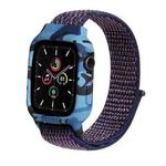 Nylon Wrist Strap Watch Band For Apple Watch Series 7 45mm / 6 & SE & 5 & 4 44mm / 3 & 2 & 1 42mm(Indigo)