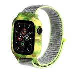 Nylon Wrist Strap Watch Bands For Apple Watch Series 7 41mm / 6 & SE & 5 & 4 40mm / 3 & 2 & 1 38mm(Bright Yellow)