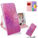 For LG K62 / K52 / Q52 Solid Color Colorful Magnetic Buckle Horizontal Flip PU Leather Case with Holder & Card Slots & Wallet & Lanyard(Pink)