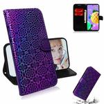 For LG K62 / K52 / Q52 Solid Color Colorful Magnetic Buckle Horizontal Flip PU Leather Case with Holder & Card Slots & Wallet & Lanyard(Purple)