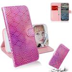 For Nokia 2.4 Solid Color Colorful Magnetic Buckle Horizontal Flip PU Leather Case with Holder & Card Slots & Wallet & Lanyard(Pink)