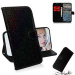 For Nokia 2.4 Solid Color Colorful Magnetic Buckle Horizontal Flip PU Leather Case with Holder & Card Slots & Wallet & Lanyard(Black)