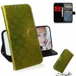 For Nokia 2.4 Solid Color Colorful Magnetic Buckle Horizontal Flip PU Leather Case with Holder & Card Slots & Wallet & Lanyard(Gold)