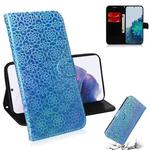 For Samsung Galaxy S21+ 5G Solid Color Colorful Magnetic Buckle Horizontal Flip PU Leather Case with Holder & Card Slots & Wallet & Lanyard(Sky Blue)