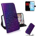 For Xiaomi Mi 10T Lite 5G Solid Color Colorful Magnetic Buckle Horizontal Flip PU Leather Case with Holder & Card Slots & Wallet & Lanyard(Purple)