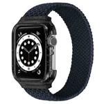 Weave Wrist Strap Watch Bands with Frame For Apple Watch Series  7  45mm / & 6 & SE & 5 & 4 44mm , Length:140mm(Charcoal)