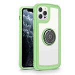 Military Industry Acrylic Backplane Shockproof Protective Case with Ring Holder For iPhone 12 Pro Max(Green)