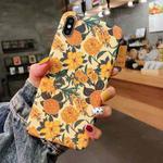 Painting Flower PC Phone Protective Case For iPhone X / XS(Little Yellow Flower)
