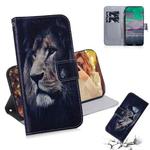 For Nokia 3.4 Coloured Drawing Horizontal Flip Leather Case, with Holder & Card Slots & Wallet(Lion)