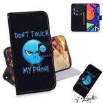For Samsung Galaxy F41 Coloured Drawing Horizontal Flip Leather Case, with Holder & Card Slots & Wallet(Anger)