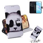 For Xiaomi Mi 10T Lite 5G Coloured Drawing Horizontal Flip Leather Case, with Holder & Card Slots & Wallet(Panda)