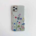 For iPhone 12 / 12 Pro Painted Pattern Dual-side Laminating TPU Protective Case(Colorful Flowers)