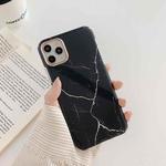 For iPhone 12 / 12 Pro Marble Pattern Dual-side Laminating TPU Protective Case(Black)