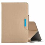 For 7 inch Universal Solid Color Horizontal Flip Leather Case with Card Slots & Holder & Wallet(Gold)