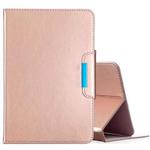 For 7 inch Universal Solid Color Horizontal Flip Leather Case with Card Slots & Holder & Wallet(Rose Gold)