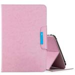 For 8 inch Universal Solid Color Horizontal Flip Leather Case with Card Slots & Holder & Wallet(Pink)